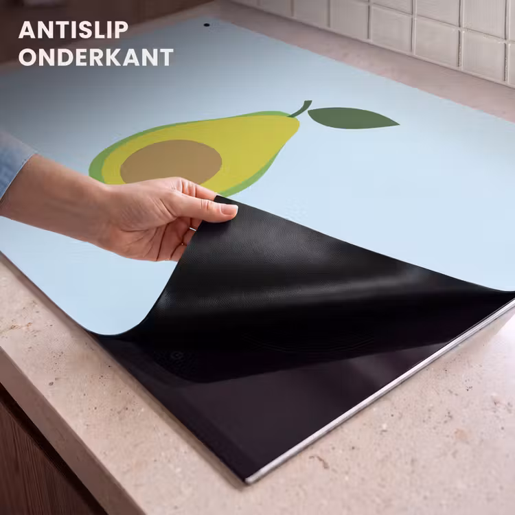 Inductie beschermer en spatscherm (2in1) - Avocado - Illustratie - Groene - Vrucht — 4