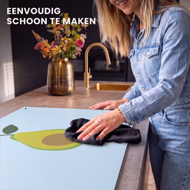 Inductie beschermer en spatscherm (2in1) - Avocado - Illustratie - Groene - Vrucht — 5