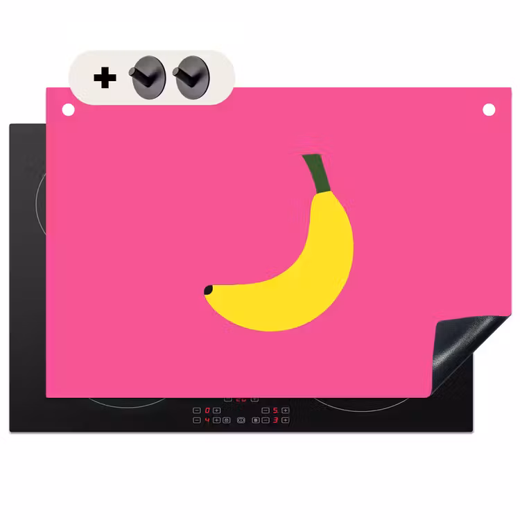 Inductie beschermer en spatscherm (2in1) - Banaan - Geel - Fruit — 1
