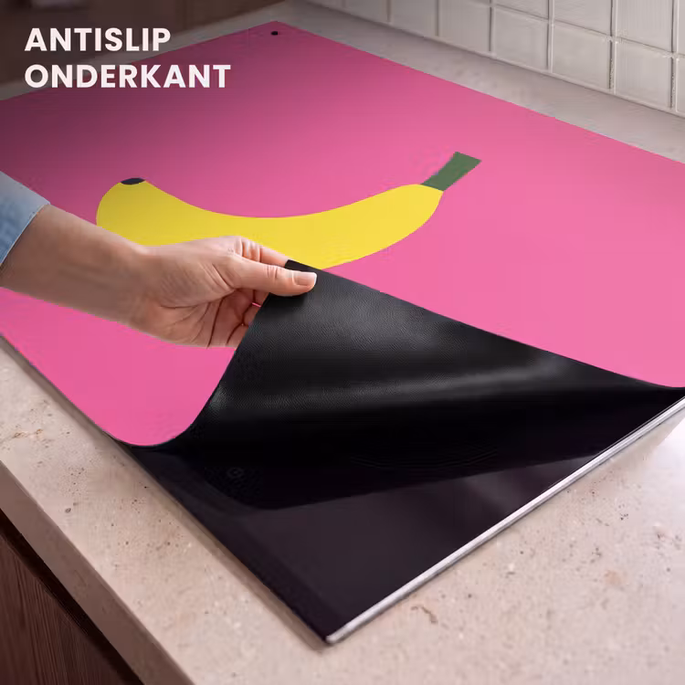 Inductie beschermer en spatscherm (2in1) - Banaan - Geel - Fruit — 4