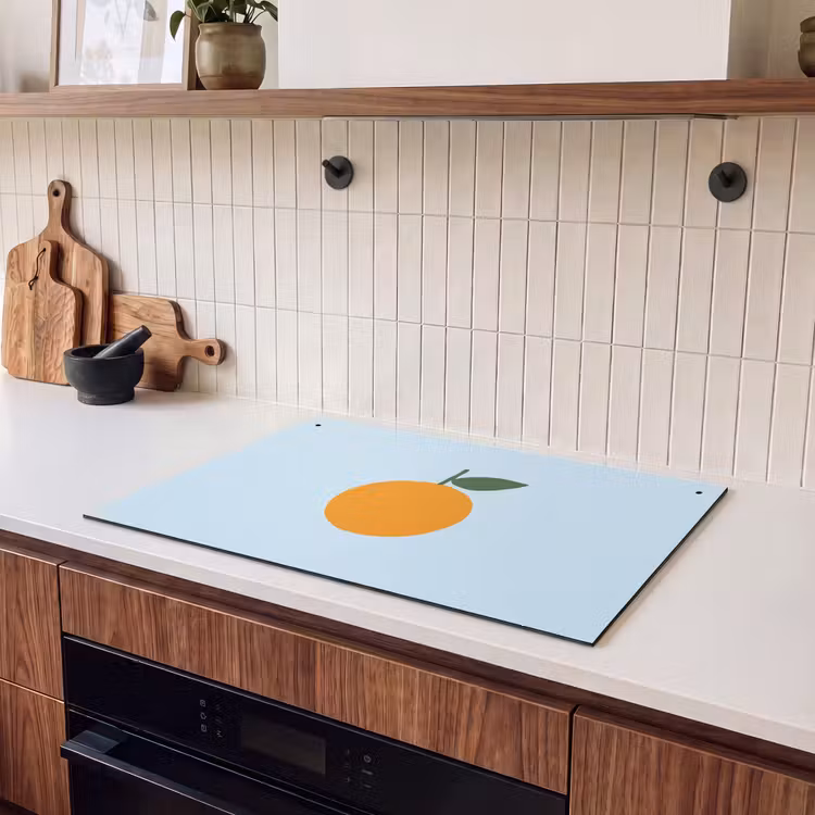 Inductie beschermer en spatscherm (2in1) - Fruit - Sinaasappel - Oranje — 3