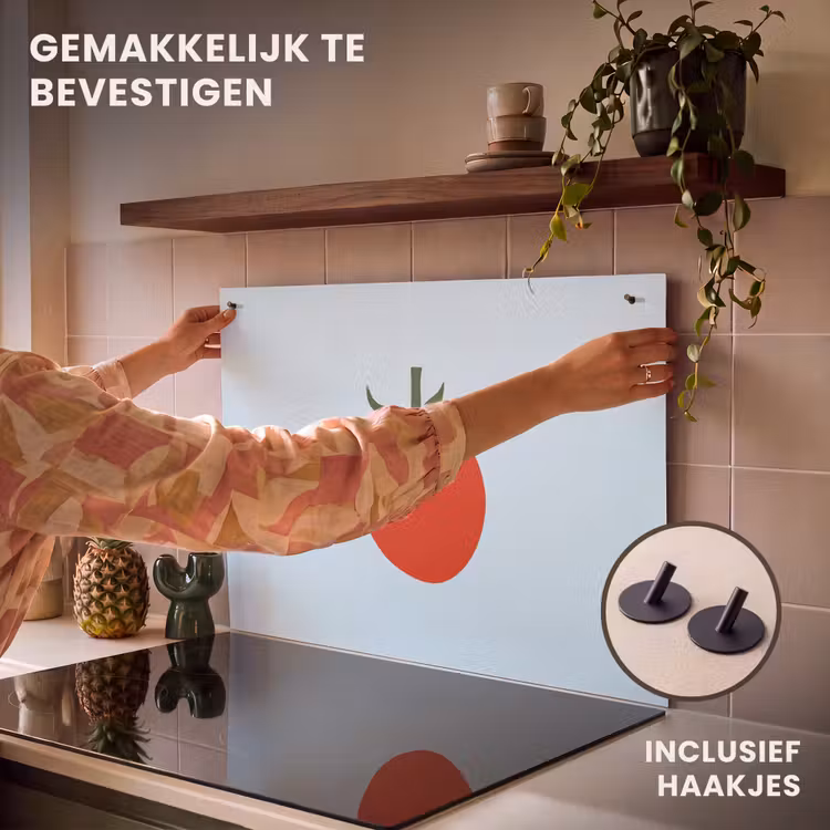 Inductie beschermer en spatscherm (2in1) - Rood - Tomaat - Groente — 7