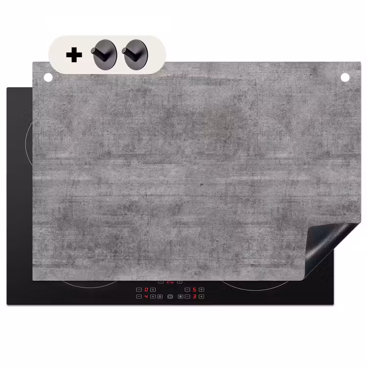 Inductie beschermer en spatscherm (2in1) - Beton - Patroon - Antiek — 1