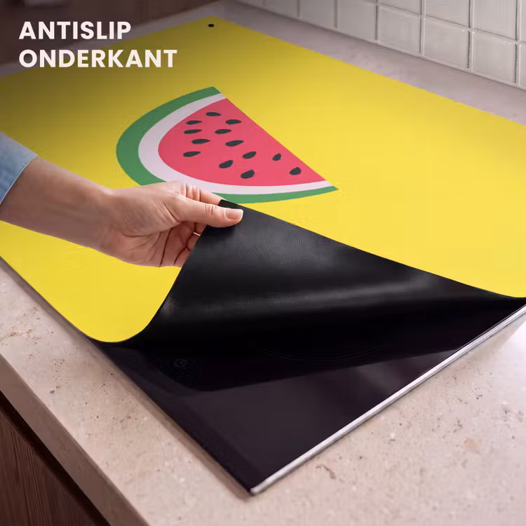 Inductie beschermer en spatscherm (2in1) - Fruit - Watermeloen - Geel — 4