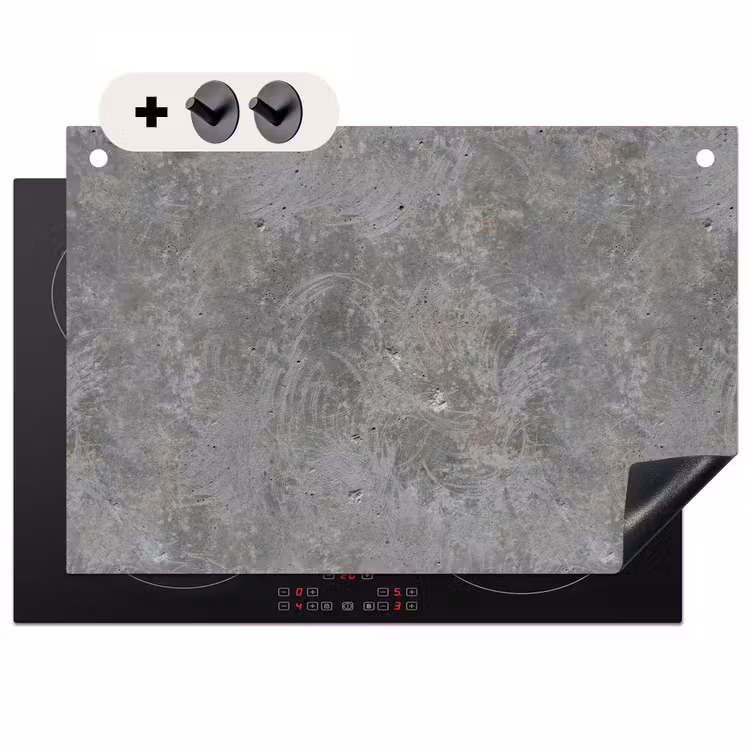 Inductie beschermer en spatscherm (2in1) - Stenen - Beton - Patronen — 1