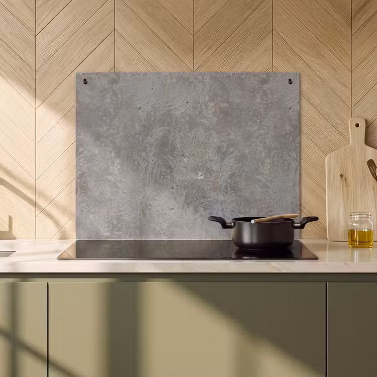 Inductie beschermer en spatscherm (2in1) - Stenen - Beton - Patronen — 2