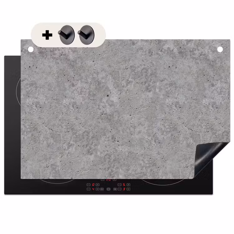 Inductie beschermer en spatscherm (2in1) - Patroon - Cement - Beton — 1