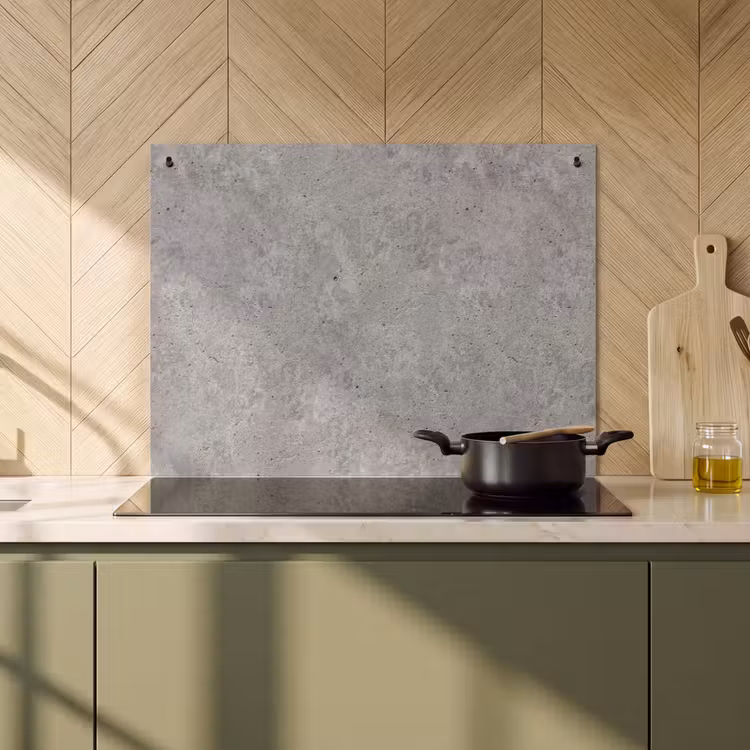 Inductie beschermer en spatscherm (2in1) - Patroon - Cement - Beton — 2