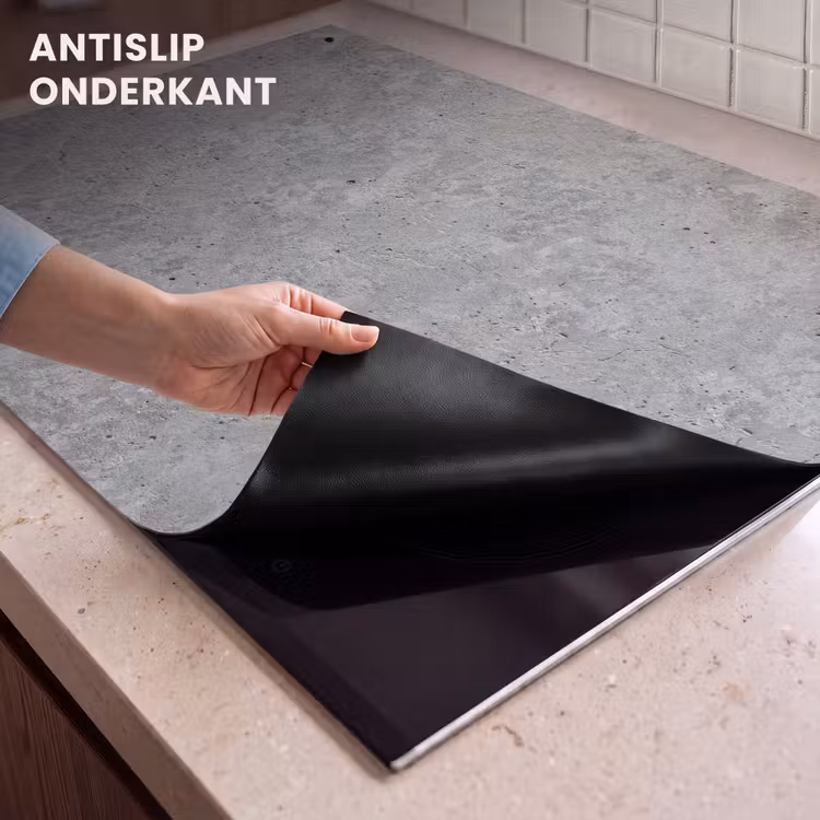 Inductie beschermer en spatscherm (2in1) - Patroon - Cement - Beton — 4