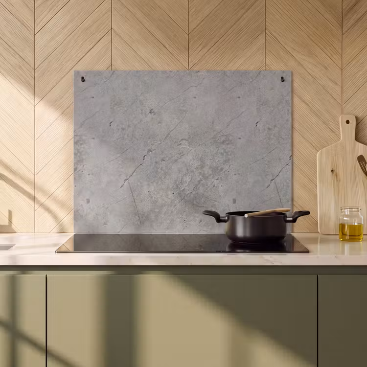 Inductie beschermer en spatscherm (2in1) - Patronen - Beton - Oud — 2