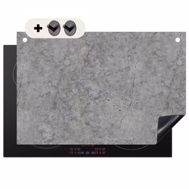 Inductie beschermer en spatscherm (2in1) - Beton - Antiek - Patronen — 1