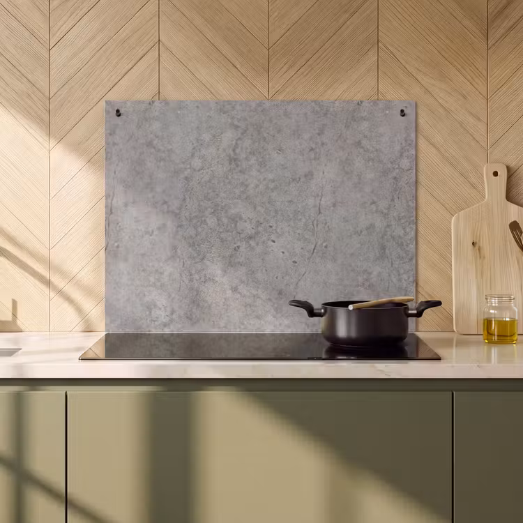Inductie beschermer en spatscherm (2in1) - Beton - Antiek - Patronen — 2