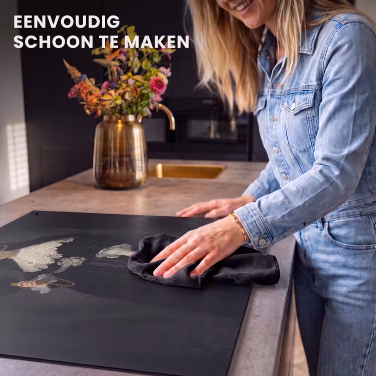 Inductie beschermer en spatscherm (2in1) - Het huwelijksportret van Oopjen Coppit - Rembrandt van Rijn — 5