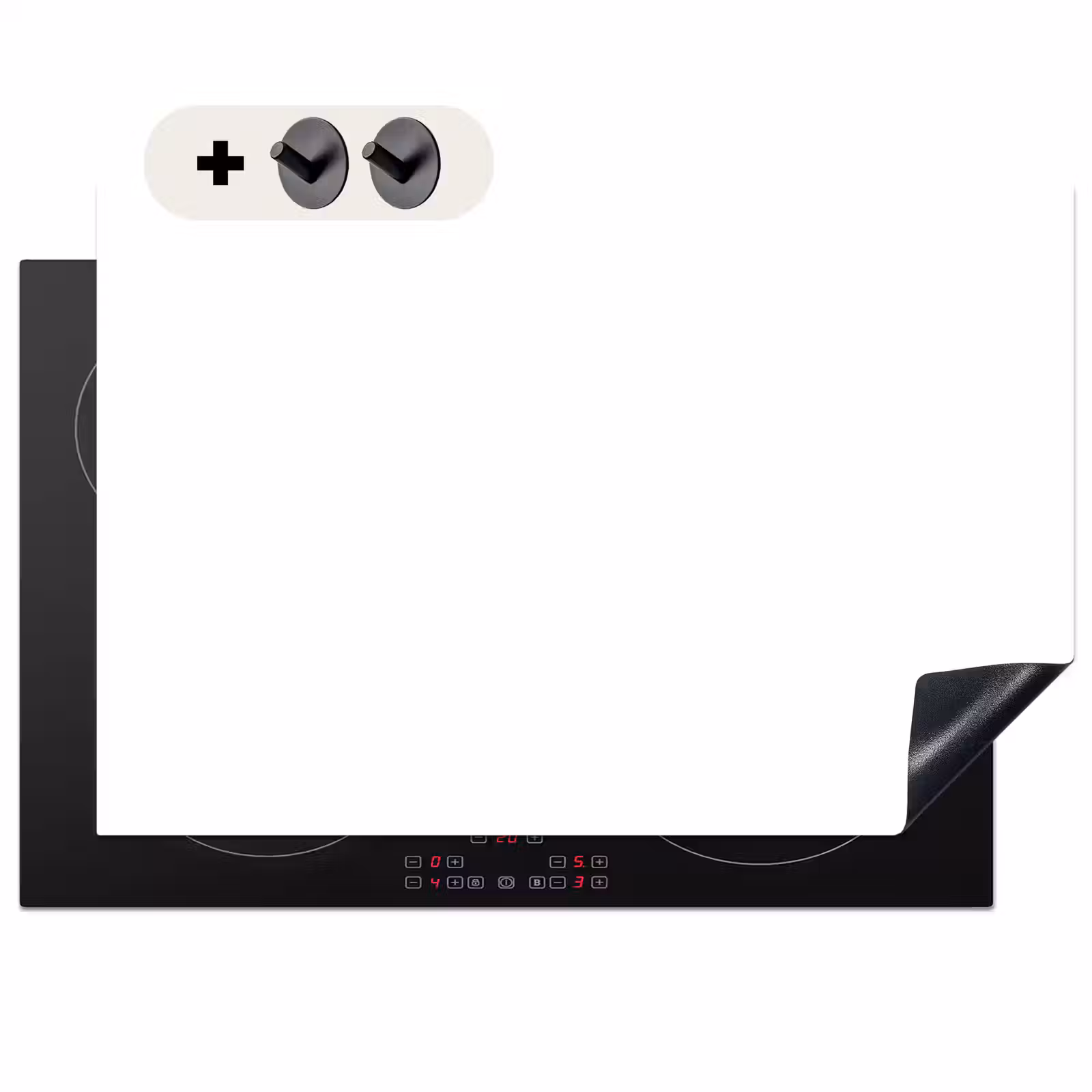 Inductie beschermer en spatscherm (2in1) - Wit - Kleuren - Neutraal — 1