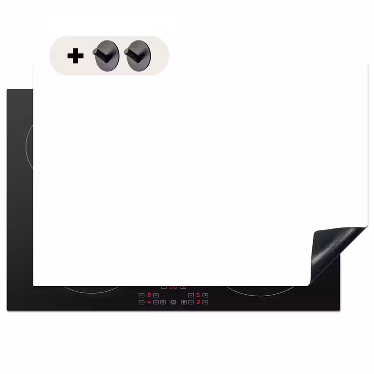 Inductie beschermer en spatscherm (2in1) - Wit - Kleuren - Neutraal — 1