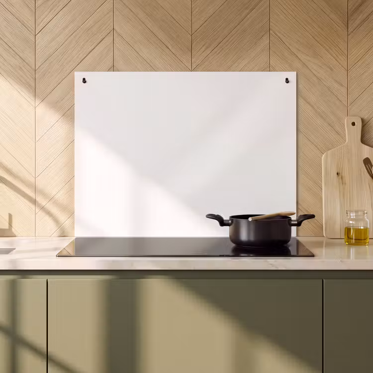 Inductie beschermer en spatscherm (2in1) - Wit - Kleuren - Neutraal — 2