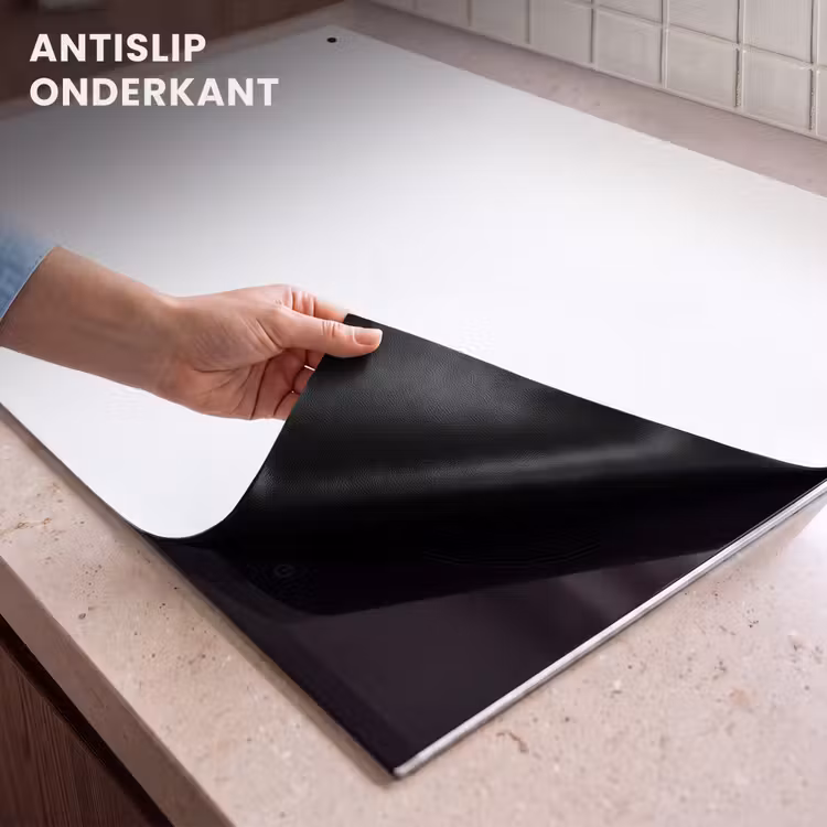 Inductie beschermer en spatscherm (2in1) - Wit - Kleuren - Neutraal — 4
