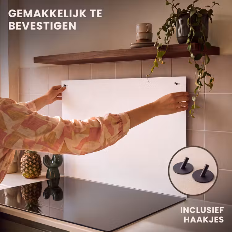 Inductie beschermer en spatscherm (2in1) - Wit - Kleuren - Neutraal — 7