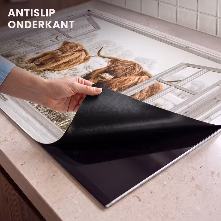 Inductie beschermer en spatscherm (2in1) - Doorkijk - Schotse hooglander - Dieren — 4
