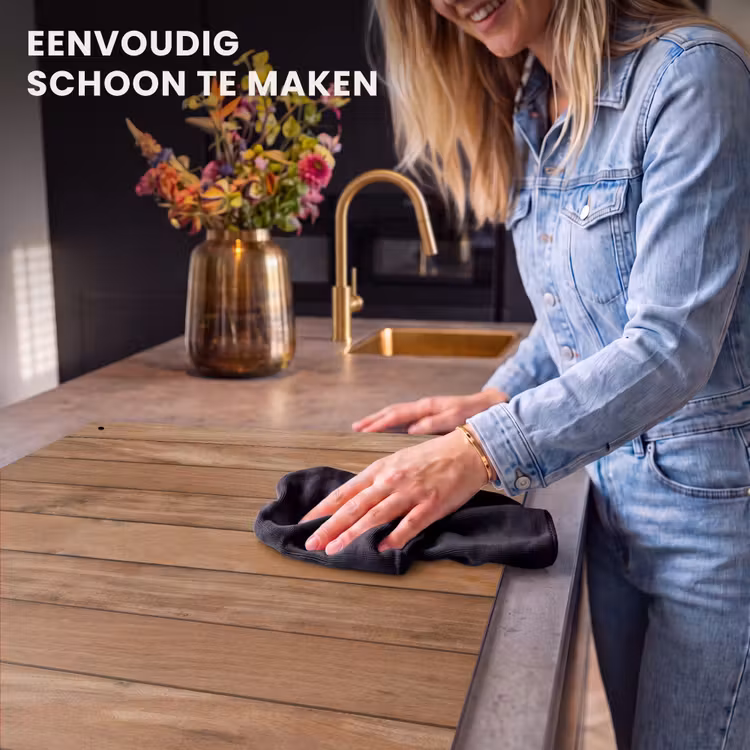 Inductie beschermer en spatscherm (2in1) - Hout - Naturel - Planken - Structuur — 5