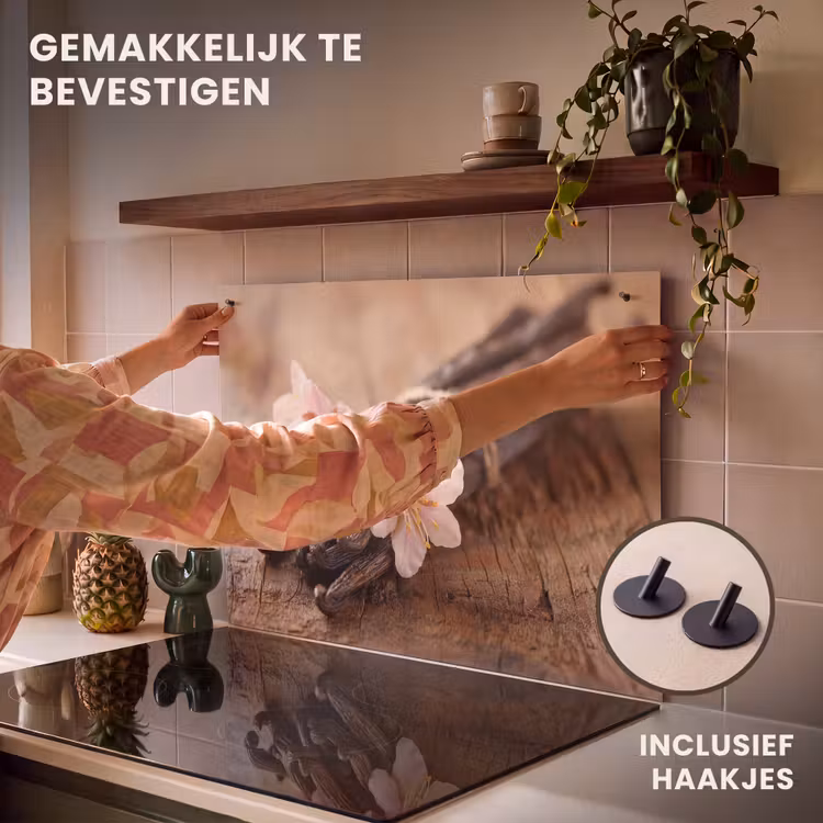 Inductie beschermer en spatscherm (2in1) - Vanille en Bloesem — 7