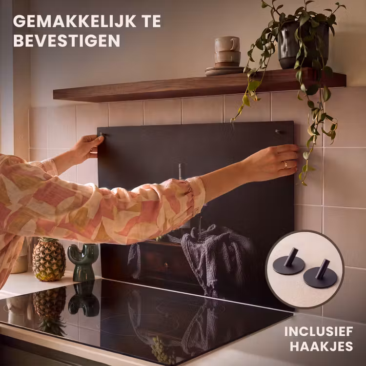 Inductie beschermer en spatscherm (2in1) - Druiven - Wijn - Rood - Tafel — 7