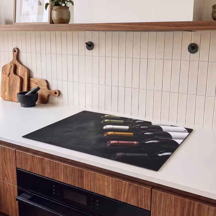 Inductie beschermer en spatscherm (2in1) - Wijn - Flessen - Variatie - Smaken — 3