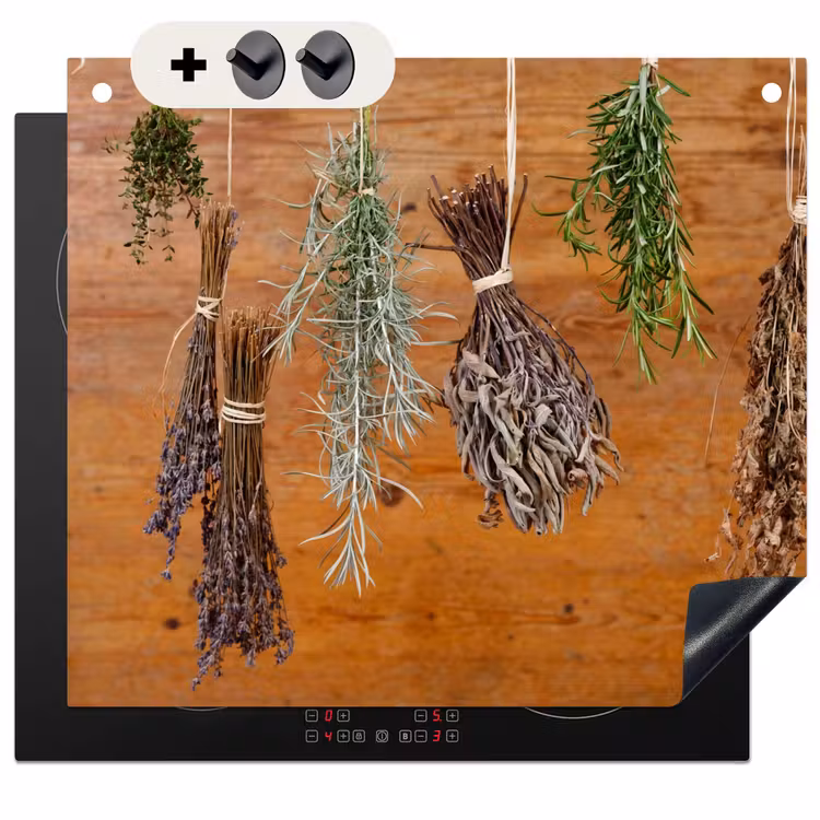 Inductie beschermer en spatscherm (2in1) - Gedroogde kruiden — 1
