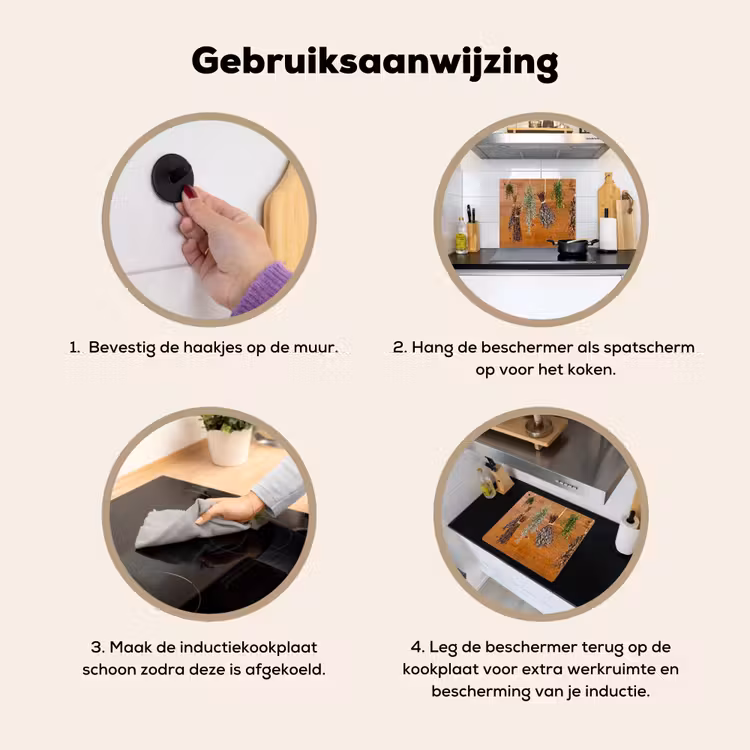 Inductie beschermer en spatscherm (2in1) - Gedroogde kruiden — 6