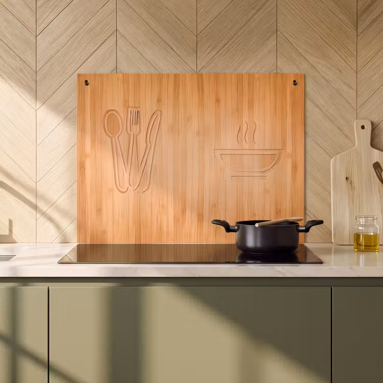 Inductie beschermer en spatscherm (2in1) - Culinaire Silhouetten — 2