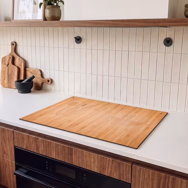 Inductie beschermer en spatscherm (2in1) - Culinaire Silhouetten — 3