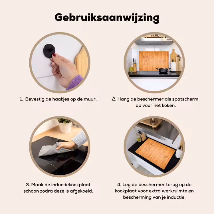 Inductie beschermer en spatscherm (2in1) - Culinaire Silhouetten — 6