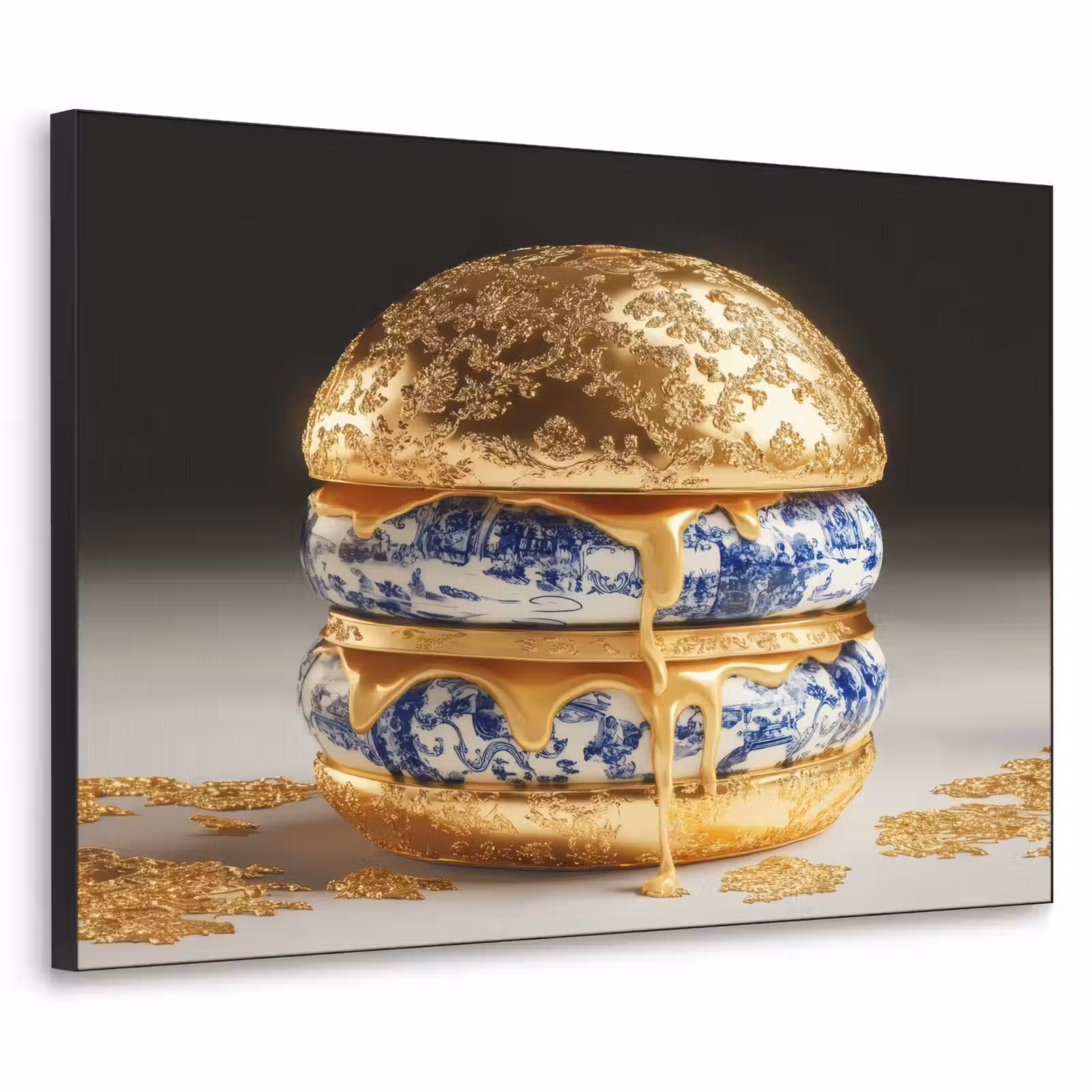 Art Frame - Delftsblauw - Goud - Burger — 1