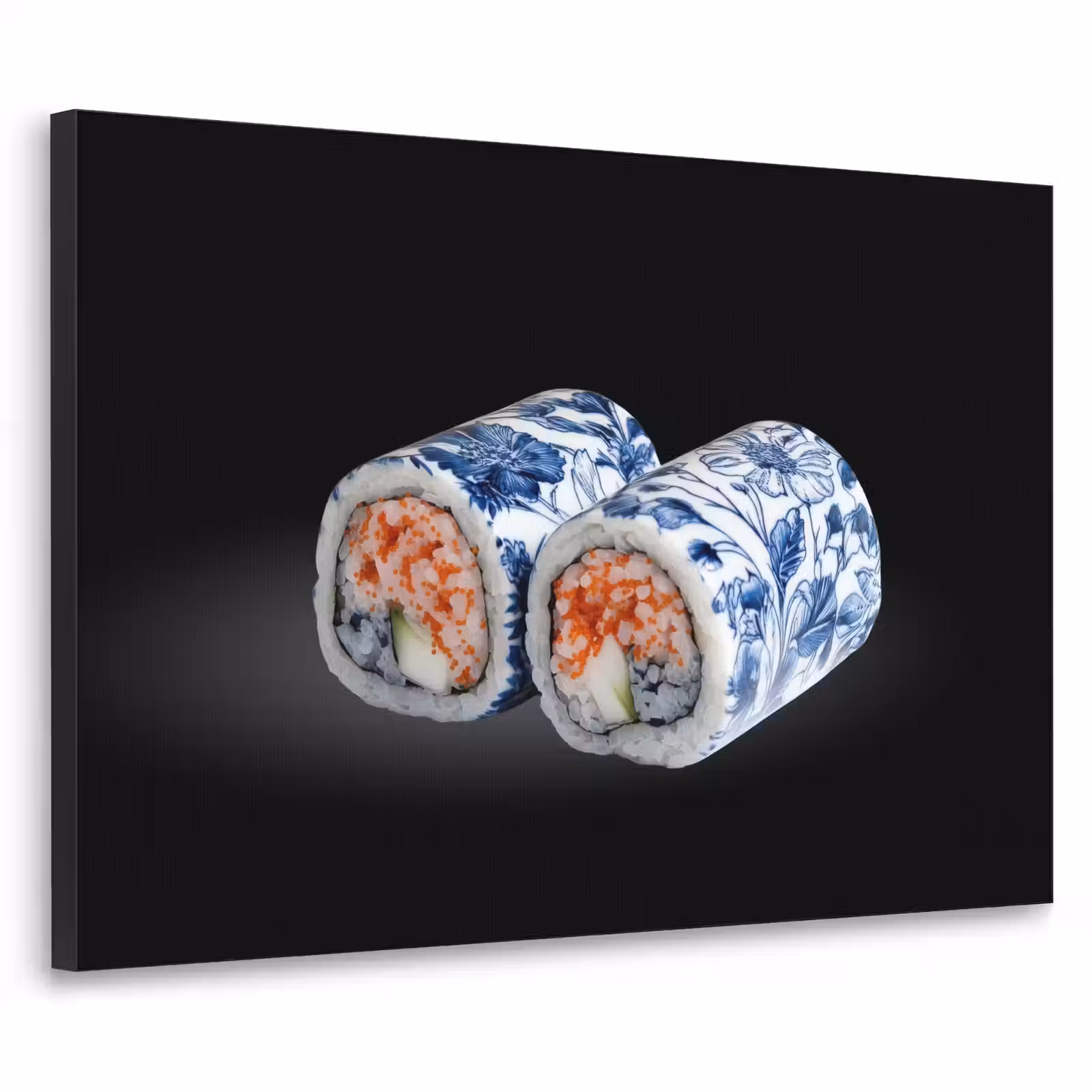 Art Frame - Sushi - Delfts blauw - Rijst - Vis - Elegant — 1