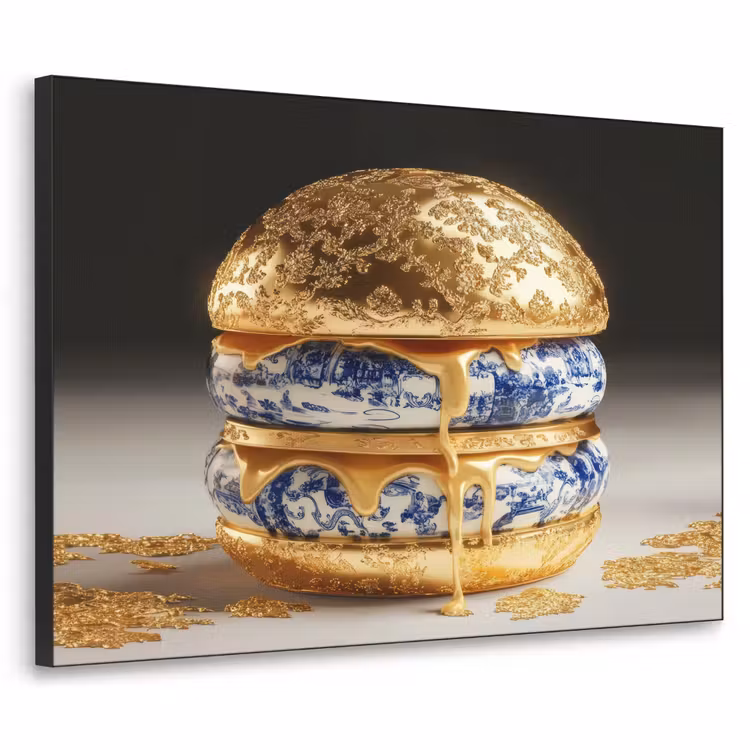 Art Frame - Delftsblauw - Goud - Burger — 1