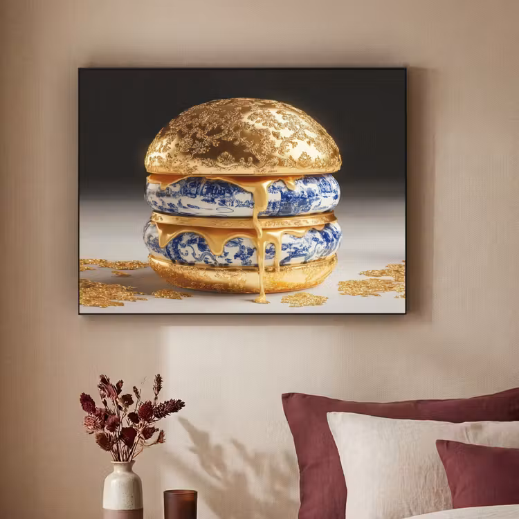 Art Frame - Delftsblauw - Goud - Burger — 3