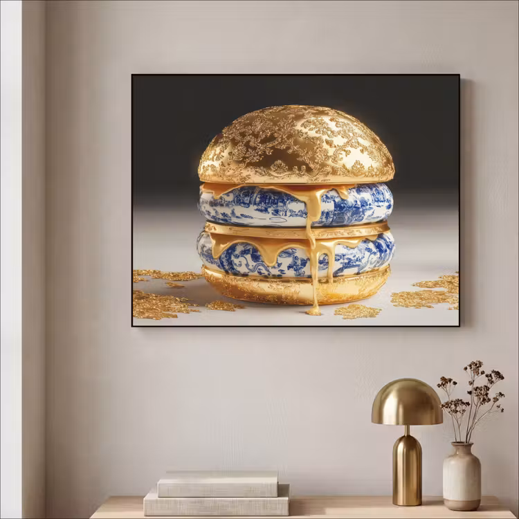 Art Frame - Delftsblauw - Goud - Burger — 5