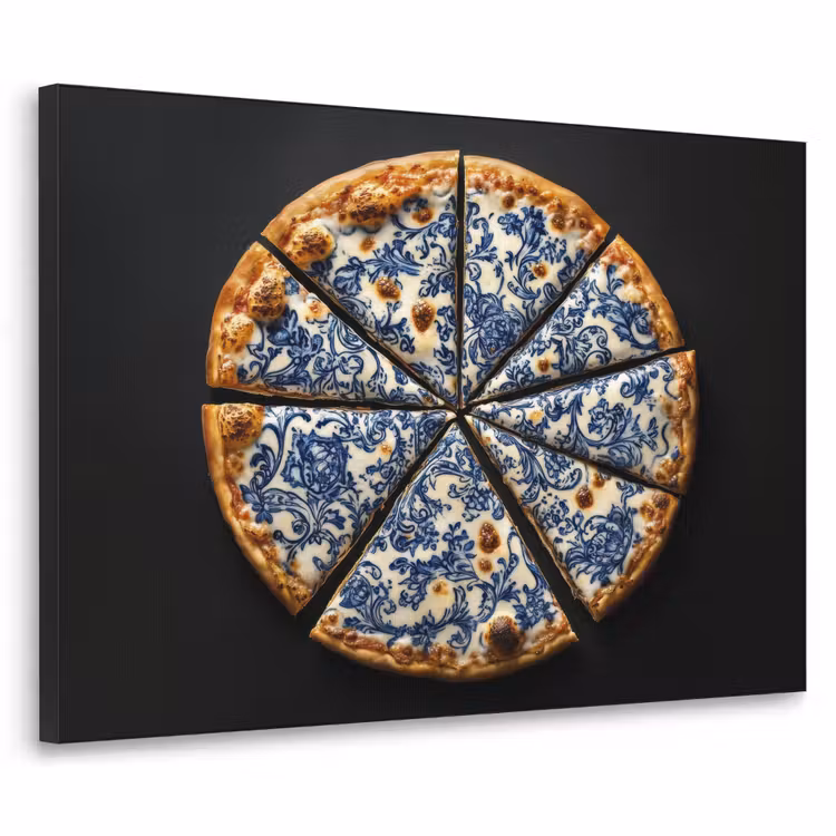 Art Frame - Pizza - Eten - Delftsblauw — 1