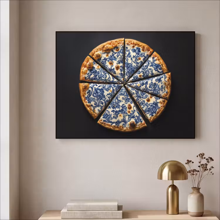 Art Frame - Pizza - Eten - Delftsblauw — 5