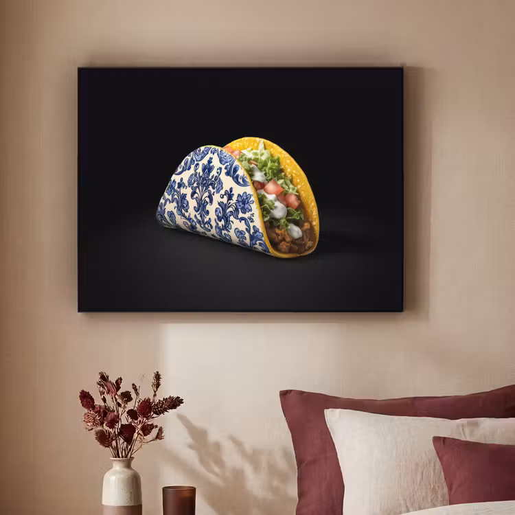 Art Frame - Taco - Vlees - Salade - Delftsblauw - Motief — 3