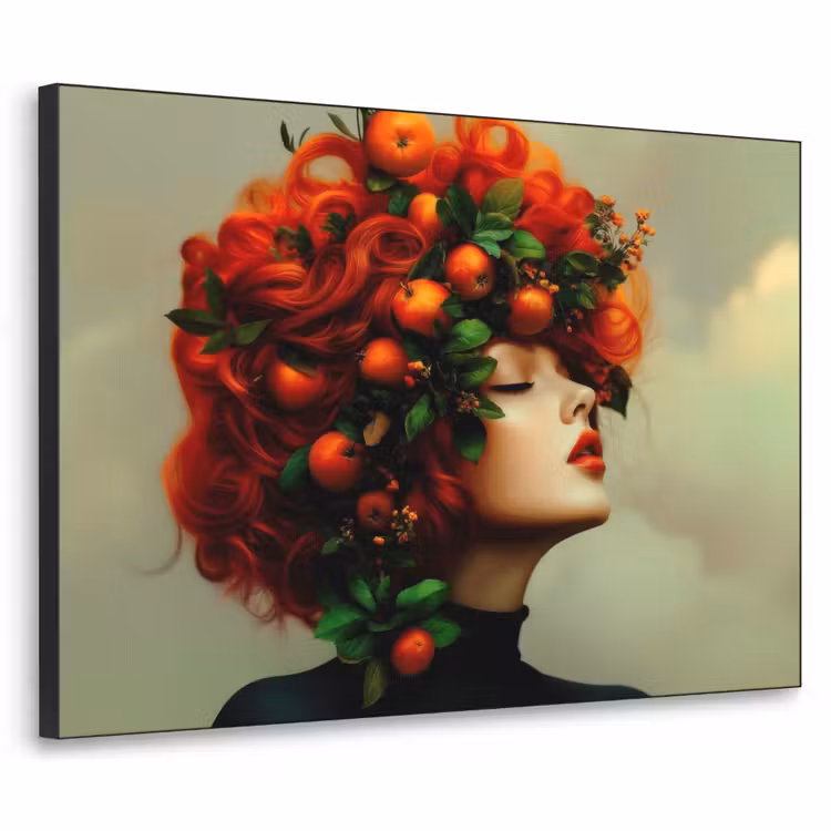 Art Frame - Vrouw - Appels - Rood - Bladeren — 1