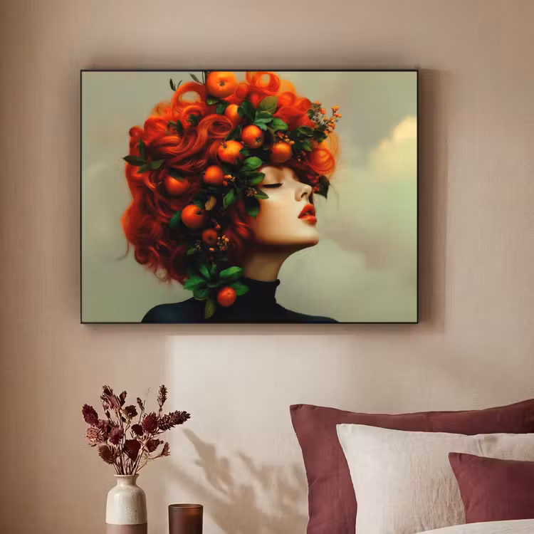 Art Frame - Vrouw - Appels - Rood - Bladeren — 3