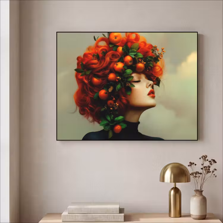 Art Frame - Vrouw - Appels - Rood - Bladeren — 5