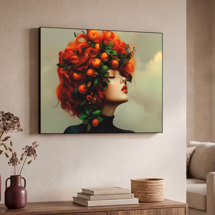 Art Frame - Vrouw - Appels - Rood - Bladeren — 7