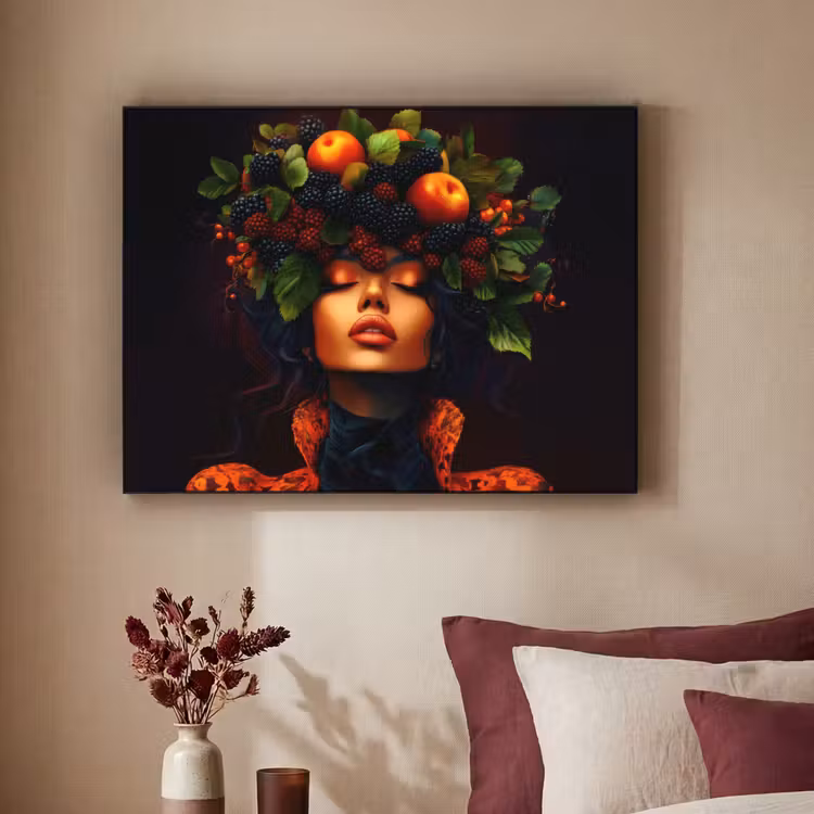 Art Frame - Vrouw - Zwart - Bessen - Bramen - Appels — 3