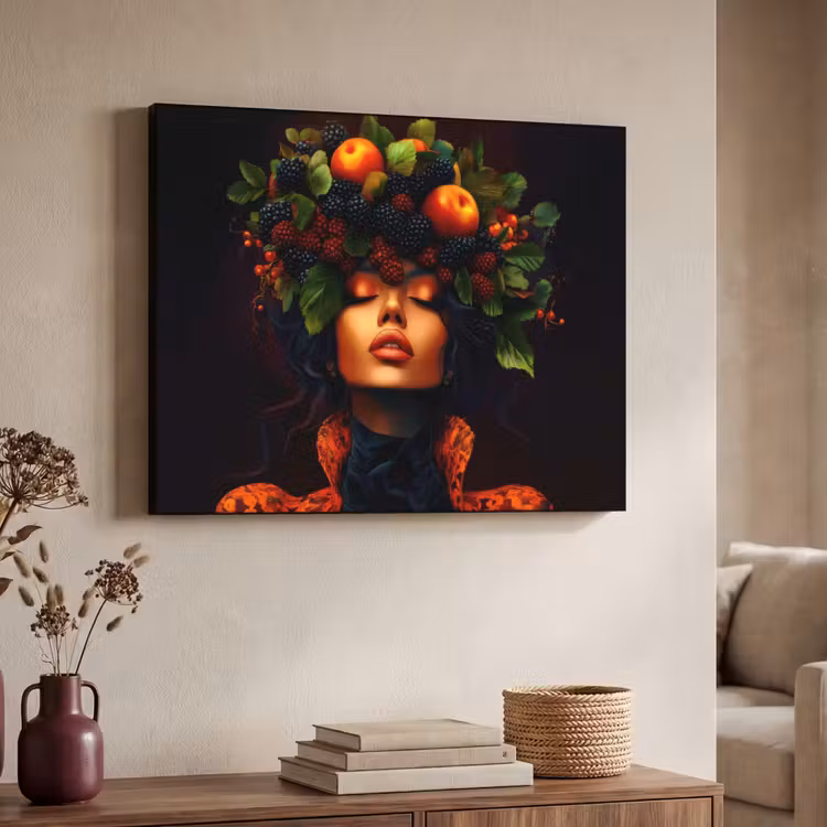 Art Frame - Vrouw - Zwart - Bessen - Bramen - Appels — 7