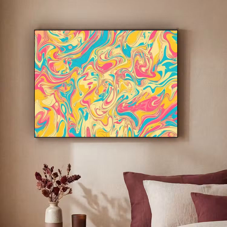 Art Frame - Geel - Roze - Blauw - Retro — 3