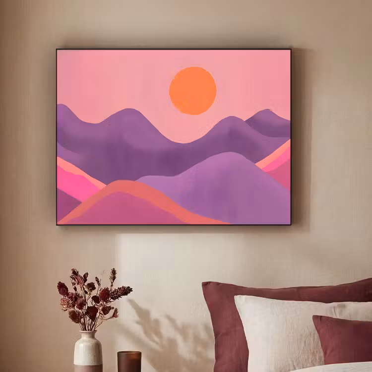 Art Frame - Zon - Heuvels - Paars - Abstract — 3