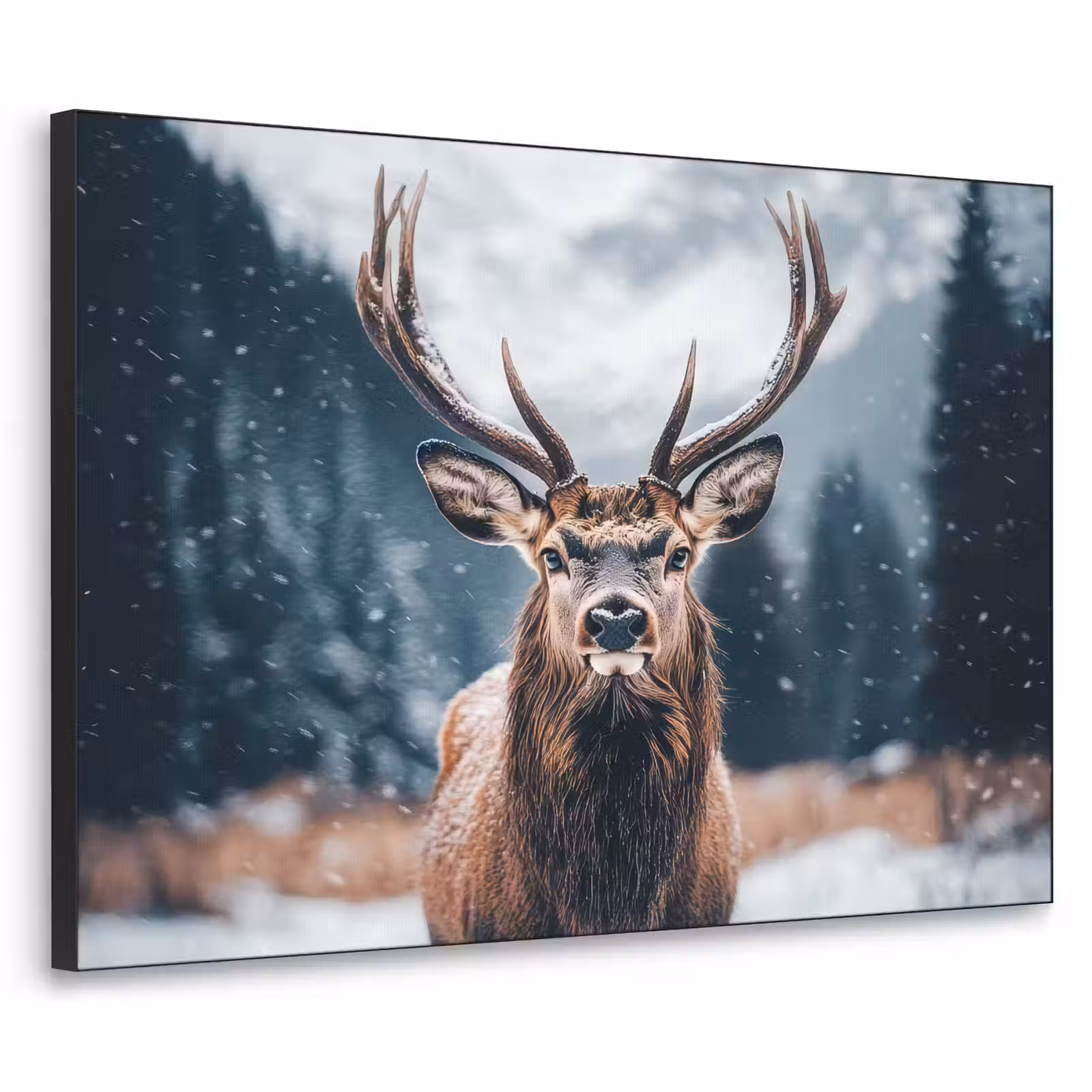 Art Frame - Hert - Dieren - Landschap - Winter - Sneeuw — 1