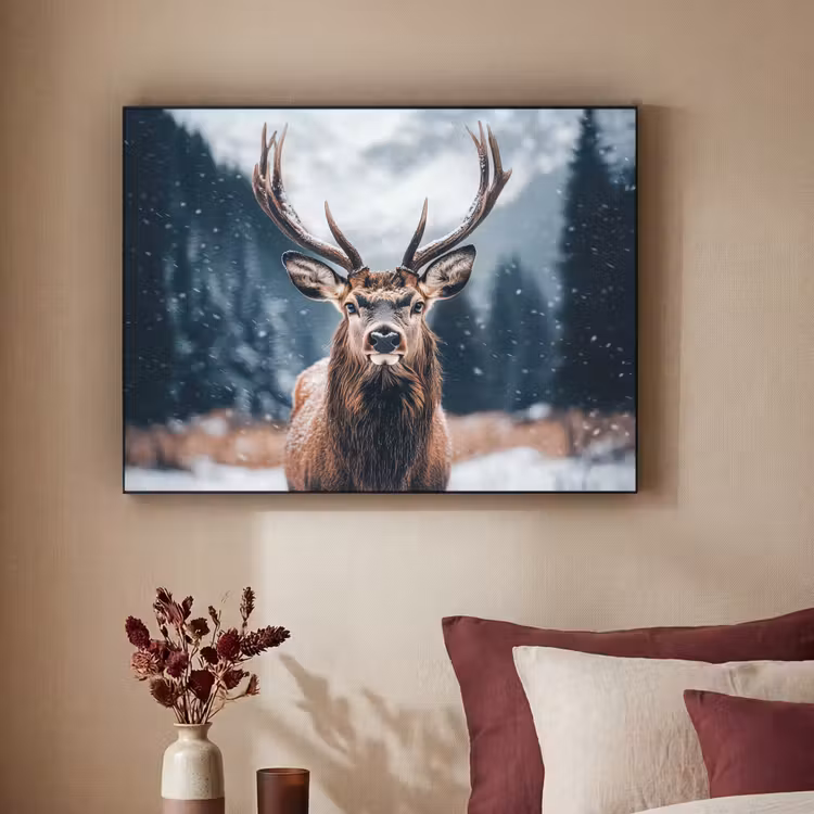 Art Frame - Hert - Dieren - Landschap - Winter - Sneeuw — 3